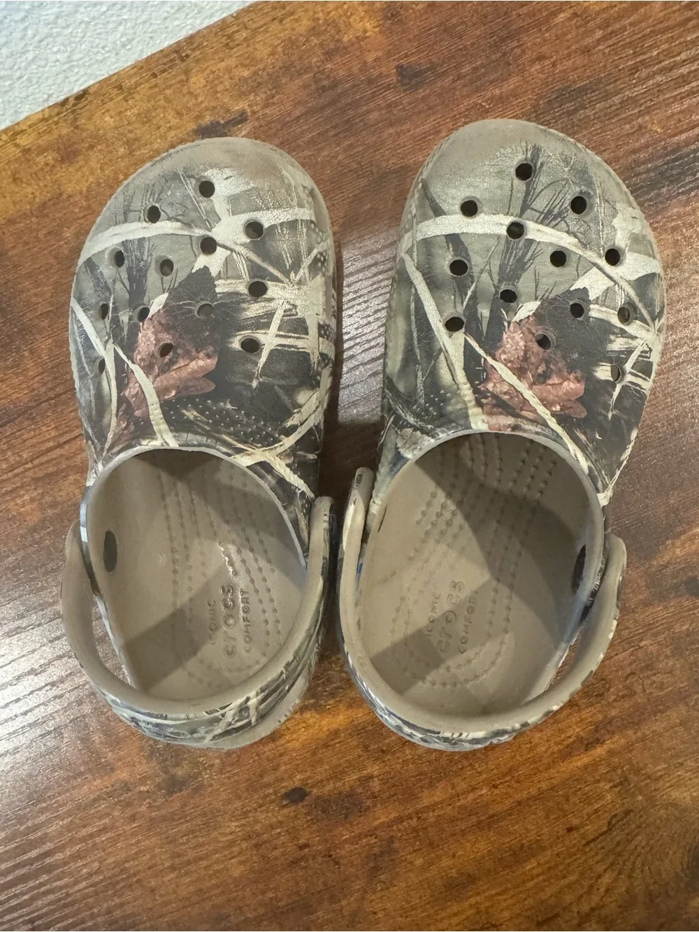 Camo Crocs. Size 10toddler.